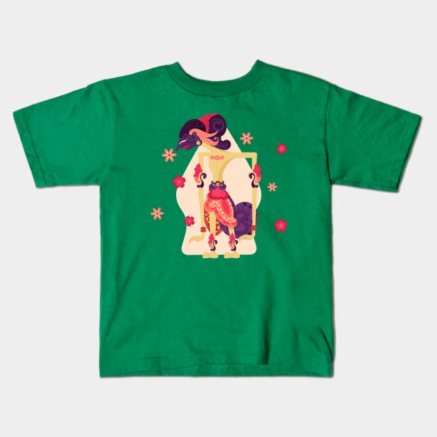 Wayang Kulit Kids T-Shirt by Mako Design 